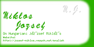 miklos jozsef business card